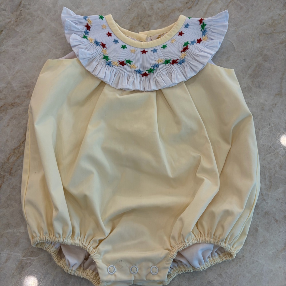 The Beaufort Bonnet Company Butter Yellow Baby Romper